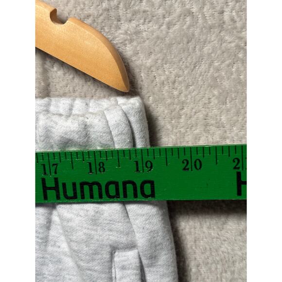 Skims Cotton Fleece Straight Leg Pant Sweatpants Light Heather Grey Womens 2X - Picture 8 of 9